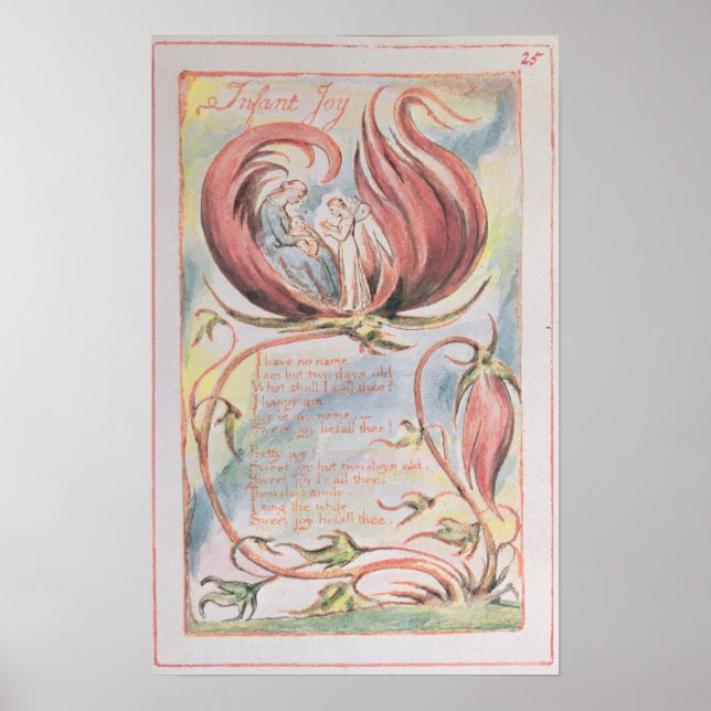 Poster William Blake | Chansons d'innocence; Jeunes enfan (Devant)