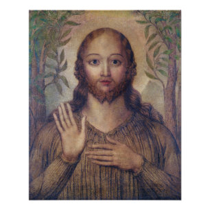 Poster William Blake Christ blessing The saviour CC0066