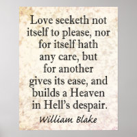 William Blake Citation - Le paradis dans le désesp