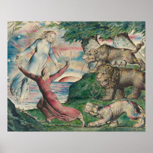 Poster William Blake - Dante courant des trois bêtes