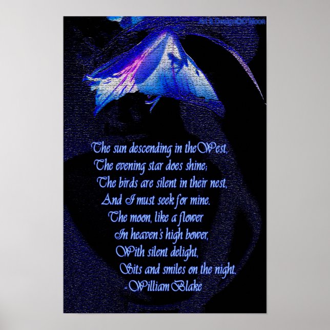 Poster William Blake "Je dois chercher la mienne" (Devant)