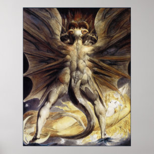 Poster William Blake : Le grand dragon rouge