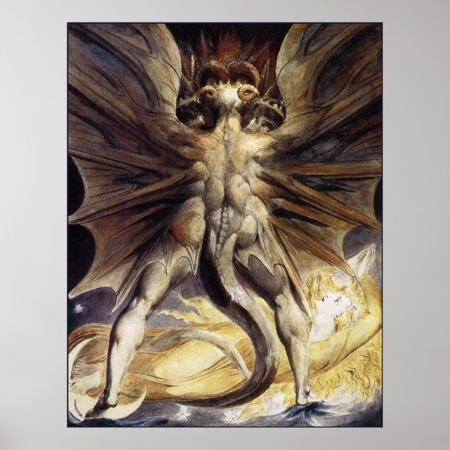 Poster William Blake : Le grand dragon rouge (Devant)