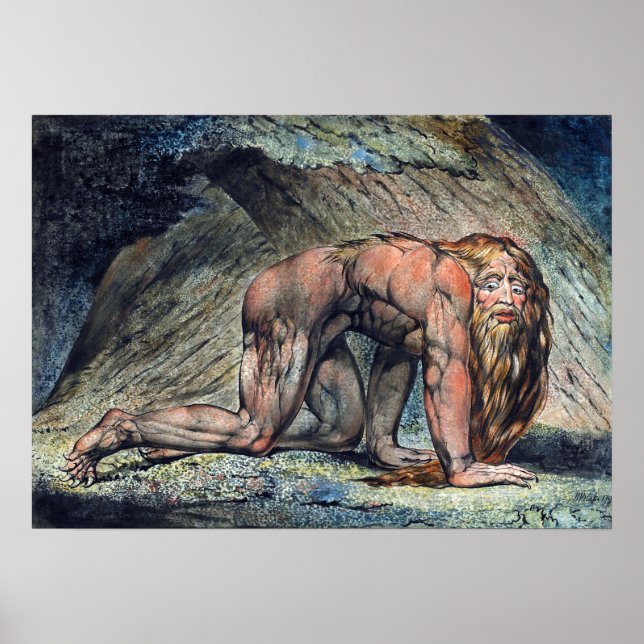 Poster William Blake Nebucadnetsar (Devant)