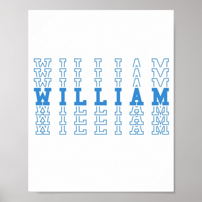 Poster William Custom Boy Nom (Devant)