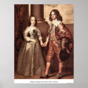 Poster William d'Orange avec sa future épouse - Van Dyck