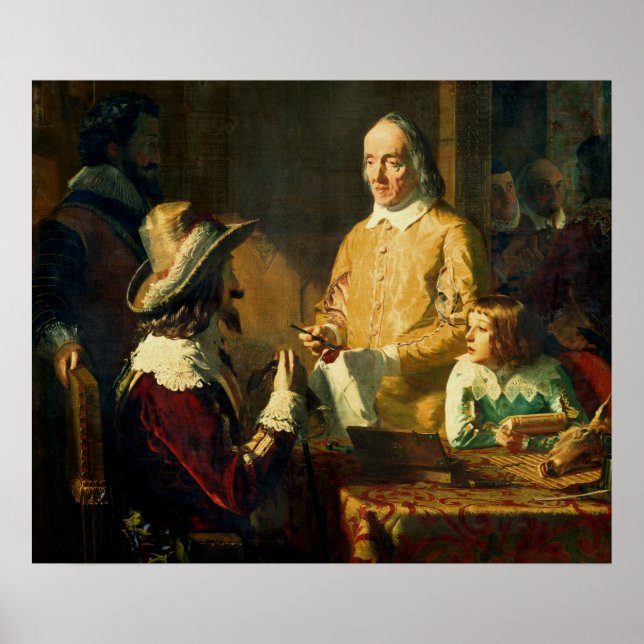 Poster William Harvey manifestant à Charles I (Devant)