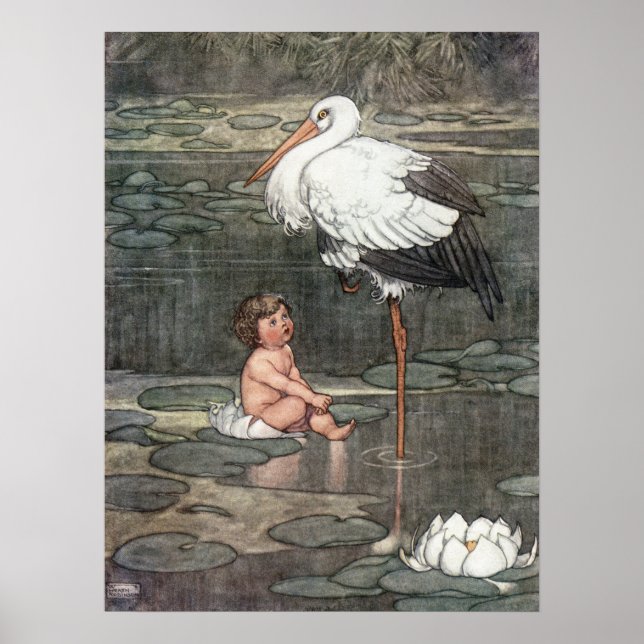 Poster William Heath Robinson - La fille du roi des marai (Devant)