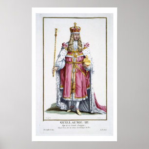 Poster William III (1650-1702) de l'orange, 1780 (coloré