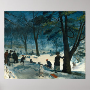 Poster William James Glackens Central Park Hiver