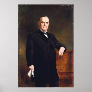 Poster WILLIAM McKINLEY Portrait par August Benziger Impr