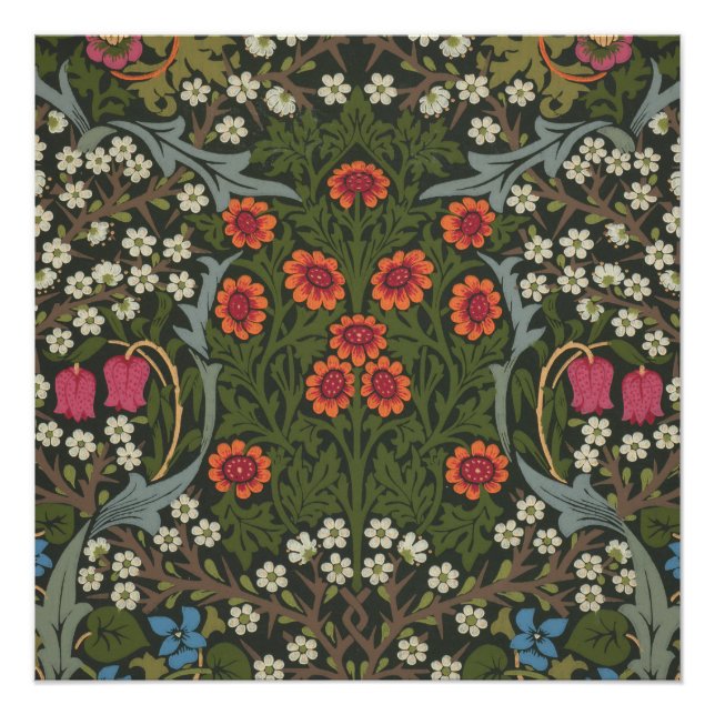 Poster William Morris Blackthorn Garden Flower Classic (Devant)