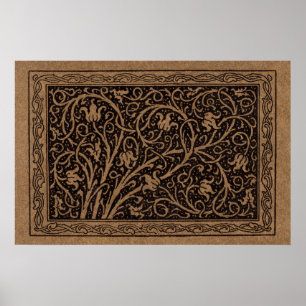 Poster William Morris Campion Cuir Damassé