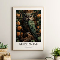 William Morris Chouette Vintage aux fleurs