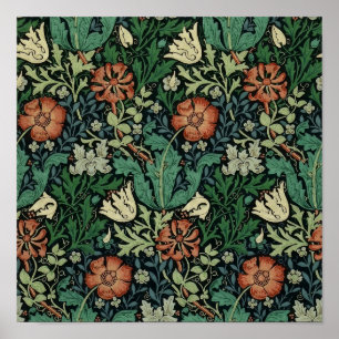 Poster William Morris Compton Floral Art