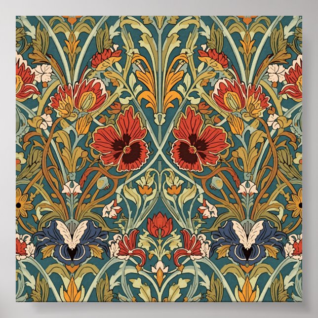Poster William Morris Compton Floral Art (Devant)