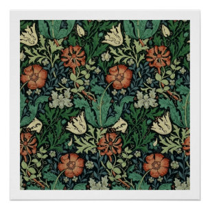 Poster William Morris Compton Floral Art