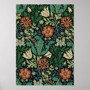 Poster William Morris Compton Floral Art Nouveau Motif