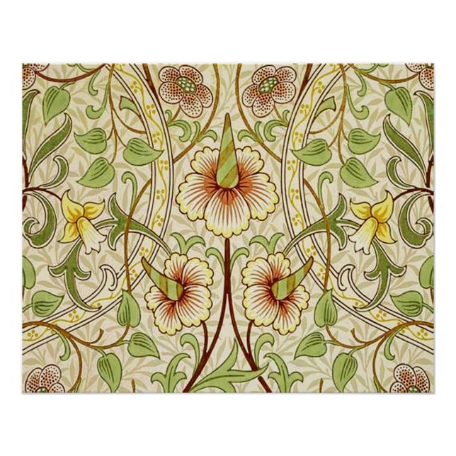 Poster William Morris Daffodil Fond d'écran classique (Devant)