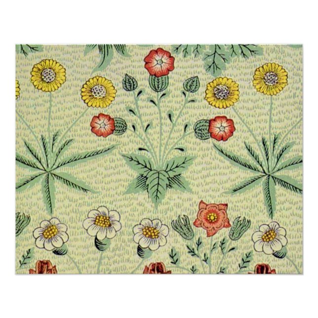 Poster William Morris Daisy Floral Fond d'écran Motif (Devant)
