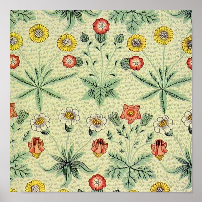 Poster William Morris Daisy Floral Fond d'écran Motif (Devant)