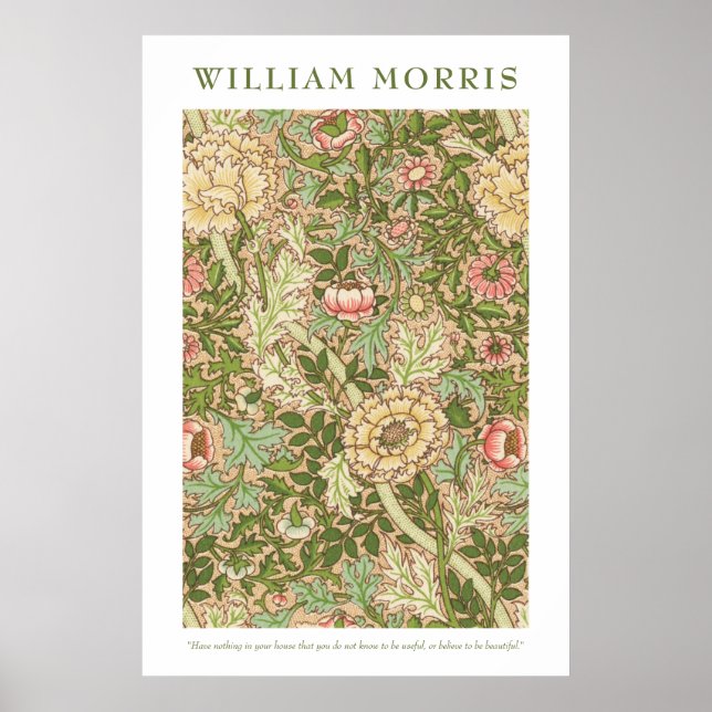 Poster William Morris Design Motif Norwich (Devant)
