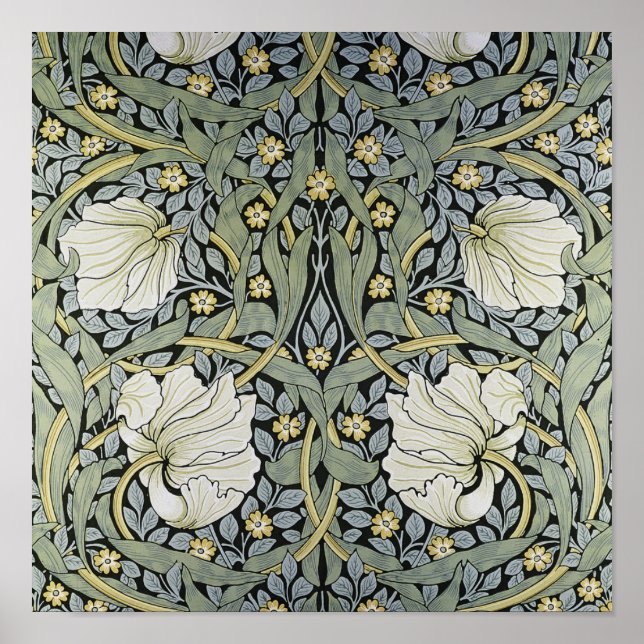 Poster William Morris - Design Motif Pimpernel (Devant)