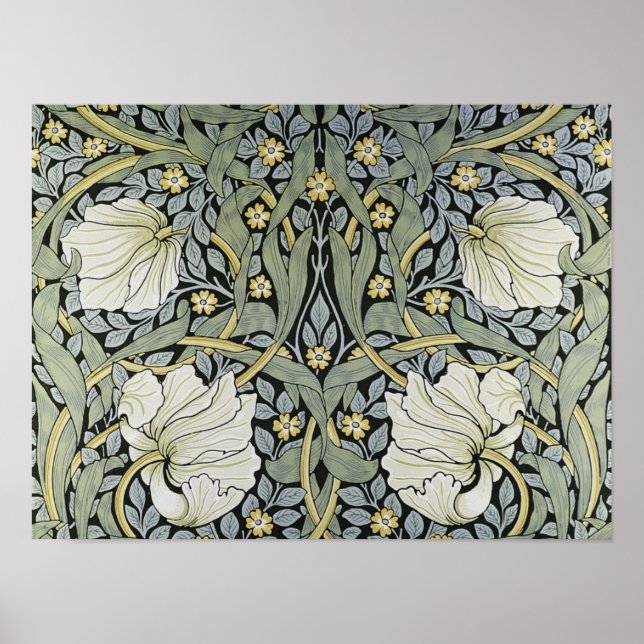 Poster William Morris - Design Motif Pimpernel (Devant)