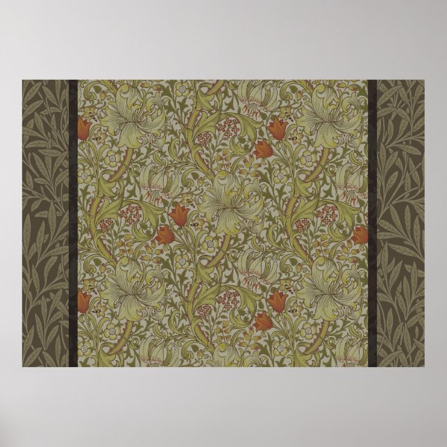 Poster William Morris Floral Lys willow art design (Devant)