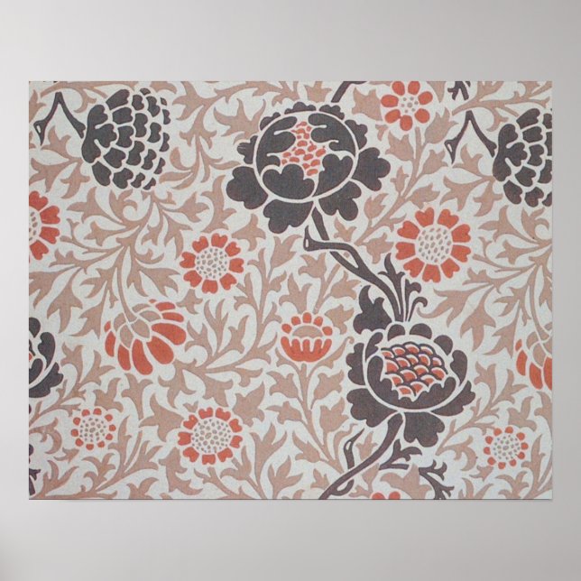 Poster William Morris Grafton Botanic Art Design (Devant)