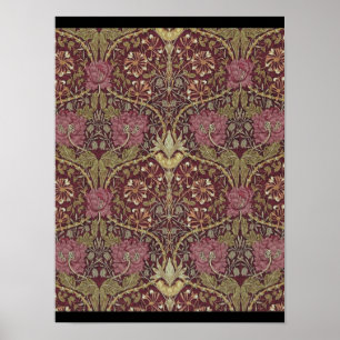 Poster William Morris, Honeysuckle, floral.