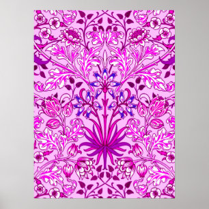 Poster William Morris Hyacinth Imprimer, Lavande et Viole