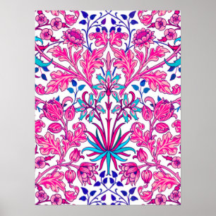 Poster William Morris Hyacinth Imprimer, rose Fuchsia
