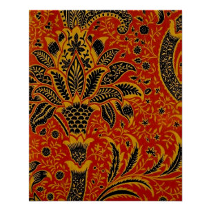 Poster William Morris India Rouge Floral Vintage Classiqu