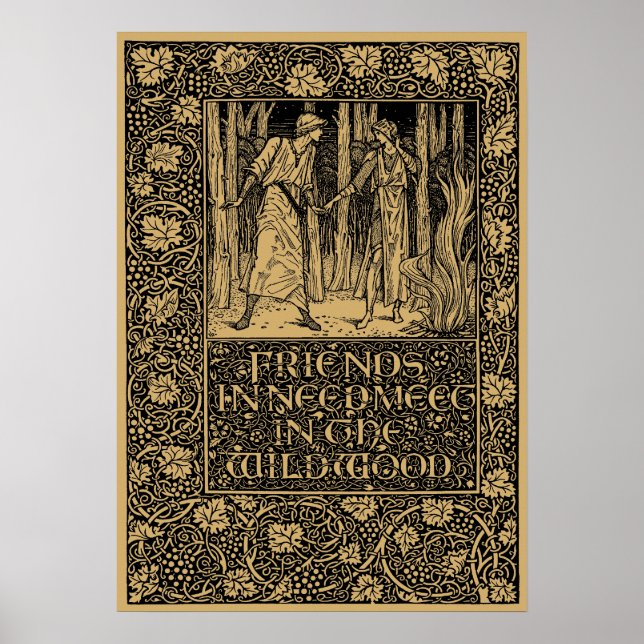 Poster William Morris Kelmscott Press page 1896 (Devant)