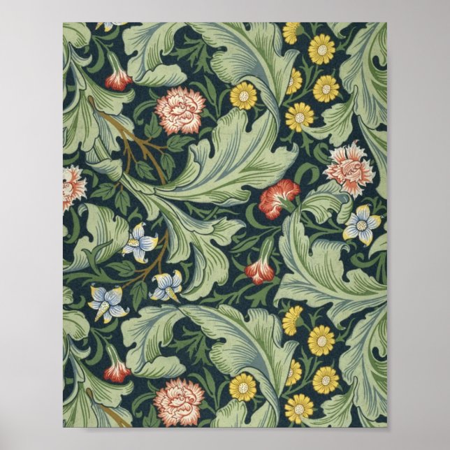 Poster William Morris Leicester Motif (Devant)