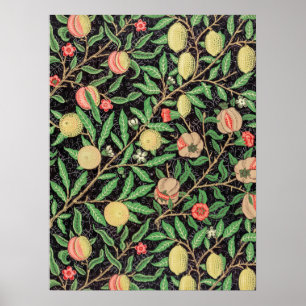 Poster William Morris Lemon Motif Design victorien