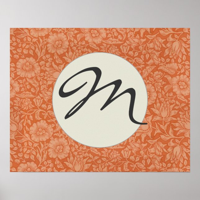 Poster William Morris Mallow Fond d'écran floral (Devant)