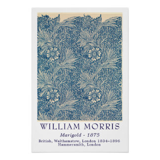 Poster William Morris Marigold 1875 Art Botanique Vintage