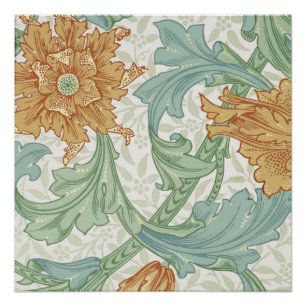 Poster William Morris modèle floral à tige unique