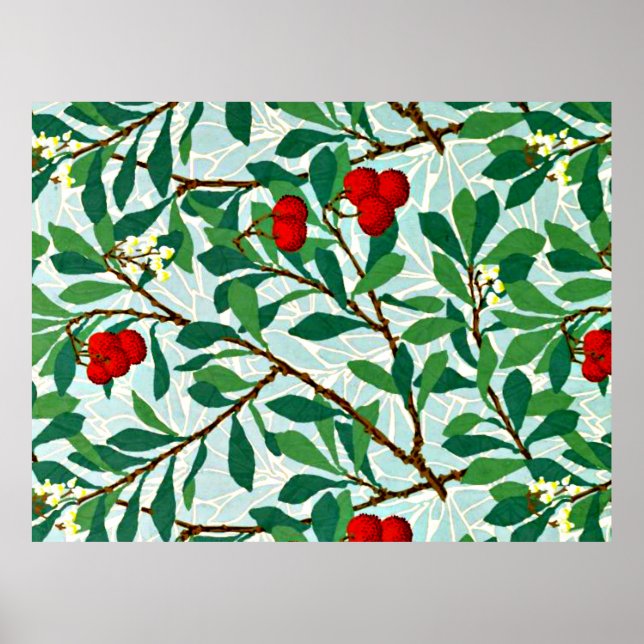 Poster William Morris motif, Arbatus (Devant)