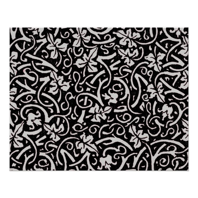 Poster William Morris Motif de la feuille de vigne (Devant)