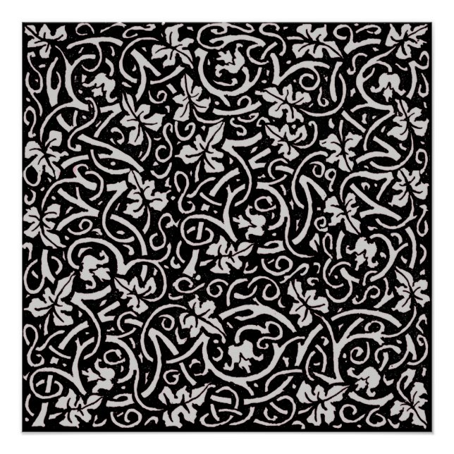 Poster William Morris Motif de la feuille de vigne (Devant)