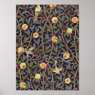 Poster William Morris Oiseau Et Grenade Art Vintage