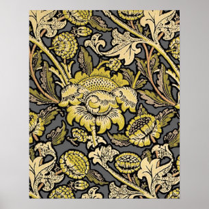 Poster William Morris Papier peint floral Wey 