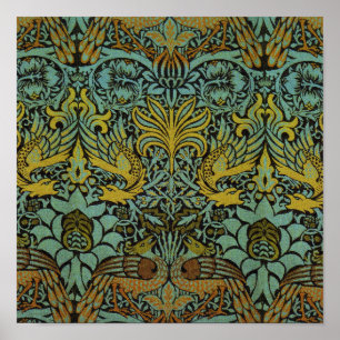 Poster William Morris Peacock Dragon Fond d'écran