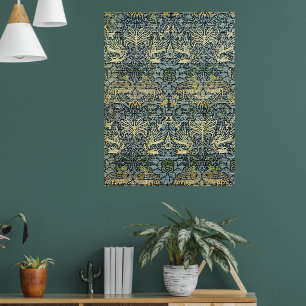 Poster William Morris Peacock et Dragon