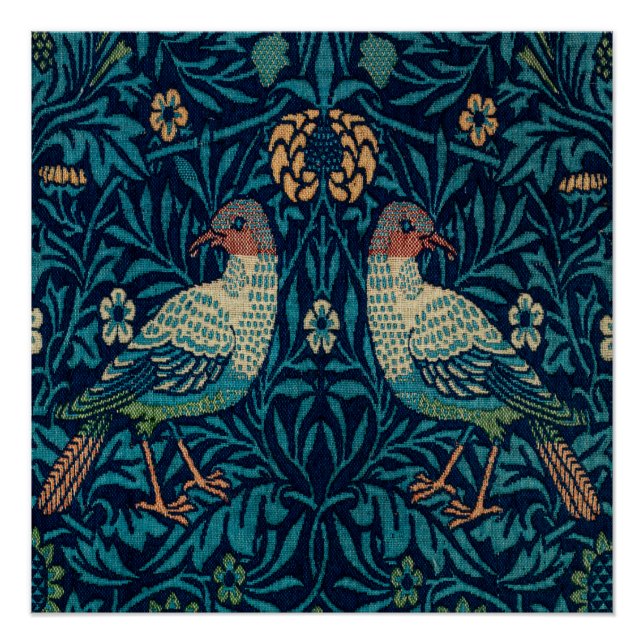 Poster William Morris Pheasants (Devant)