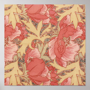 Poster William Morris Poppies Floral Art
