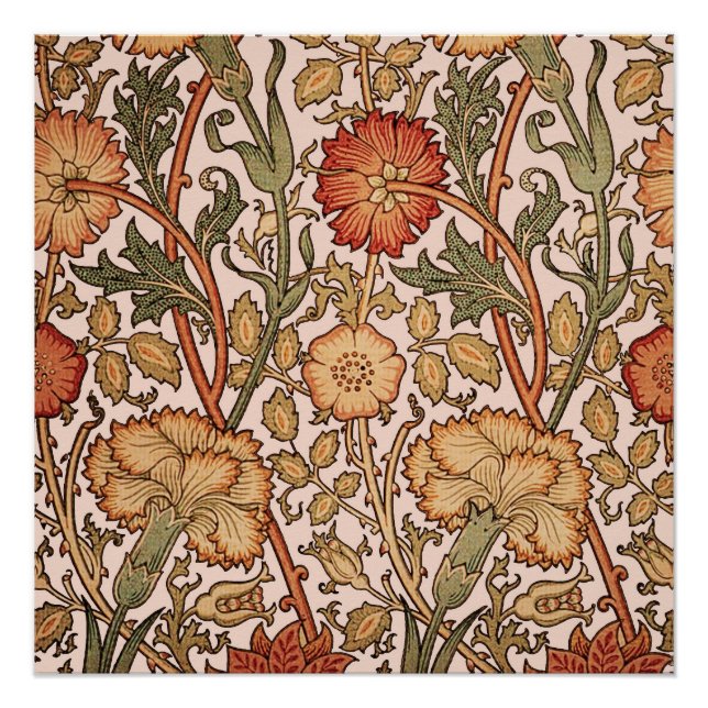 Poster William Morris Rose Flower Fond d'écran Motif (Devant)